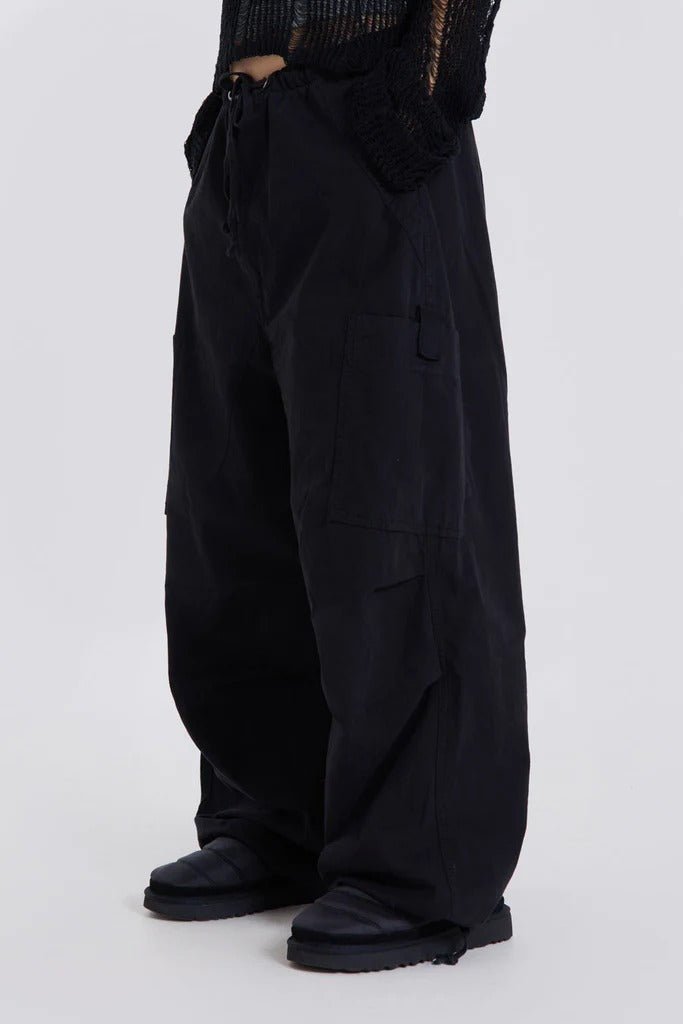 Shop Black Parachute Cargo Pants | Jaded London | Clothing